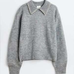 Pearl collared H&M sweater
